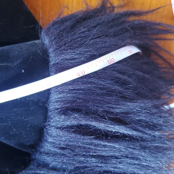 Vintage Sharagano Black Velvet faux fur trim long coat - Picture 9 of 12